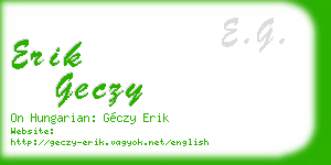 erik geczy business card